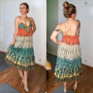 Gorgeous beaded Rene Derhy midi dress